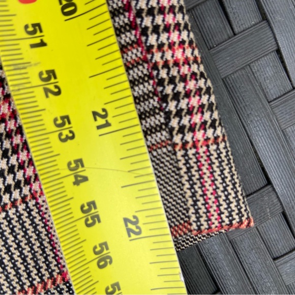 NEXT Women’s Check Plaid Trousers Sz 10 Petite Short Ankle Grazer Tartan Stretch - Picture 8 of 9